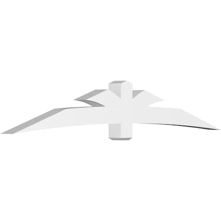 Ekena Millwork Davenport Architectural Grade PVC Gable Bracket, 108"W x 18"H x 6"D x 6"F, 4/12 Pitch GBP108X18X0606DAV00